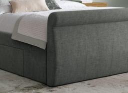 Lucia Ergomotion Adjustable Upholstered Bed Frame - 4'6 Double - Grey - thumbnail 4