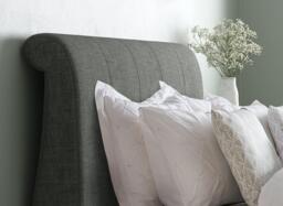 Lucia Ergomotion Adjustable Upholstered Bed Frame - 4'6 Double - Grey - thumbnail 3