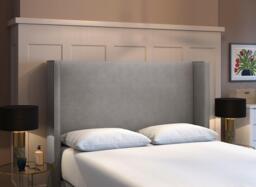 Flaxby Kettlewell Winged Headboard - 6'0 Super king - Silver - thumbnail 2