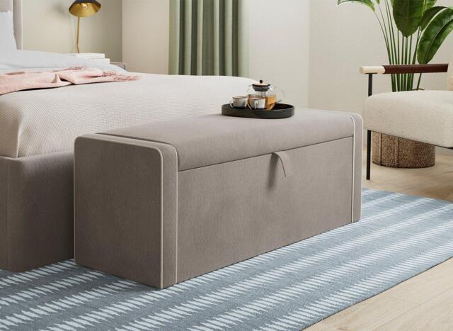 Silentnight Wyatt Upholstered Blanket Box - Grey - image 1