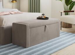 Silentnight Wyatt Upholstered Blanket Box - Grey - thumbnail 1