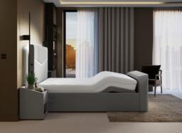 Quantum Adjustable TV Bed - 4'6 Double - Grey - thumbnail 3