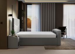 Quantum Adjustable TV Bed - 4'6 Double - Grey - thumbnail 2