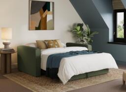 Haze 2-Seater Pull-Out Sofa Bed - Green - thumbnail 2