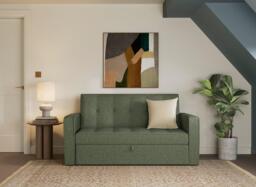 Haze 2-Seater Pull-Out Sofa Bed - Green