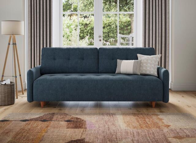 Wicklow 3-Seater Pull-Out Sofa Bed - Blue - image 1