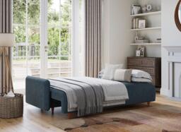 Wicklow 3-Seater Pull-Out Sofa Bed - Blue - thumbnail 2