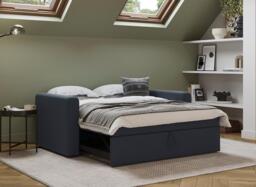 Shannon 2-Seater Pull-Out Sofa Bed - Blue - thumbnail 2