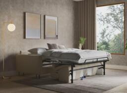 Amalfi 3-Seater Pull-Out Sofa Bed - Beige - thumbnail 2