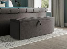 Paris Upholstered Blanket Box - Grey