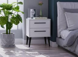 Oregon Bedside Table - White - thumbnail 1