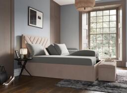 Jay Ergomotion Adjustable Velvet-Finish Bed Frame - 5'0 King - Beige - thumbnail 2