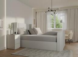 Foley Adjustable TV Bed - 5'0 King - Grey - thumbnail 2