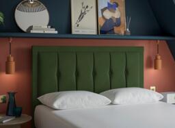 Dream Team Malham Headboard - 4'0 Small double - Green - thumbnail 2