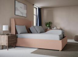 TEMPUR® Linford Ergomotion Adjustable Upholstered Bed Frame - 5'0 King - Pink - thumbnail 2