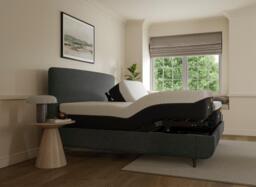 TEMPUR® Sensory Arc Adjustable Upholstered Bed Frame - 5'0 King - Grey - thumbnail 5