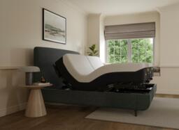 TEMPUR® Sensory Arc Adjustable Upholstered Bed Frame - 5'0 King - Grey - thumbnail 3