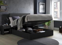 Sutton Upholstered Ottoman Bed Frame - 5'0 King - Grey