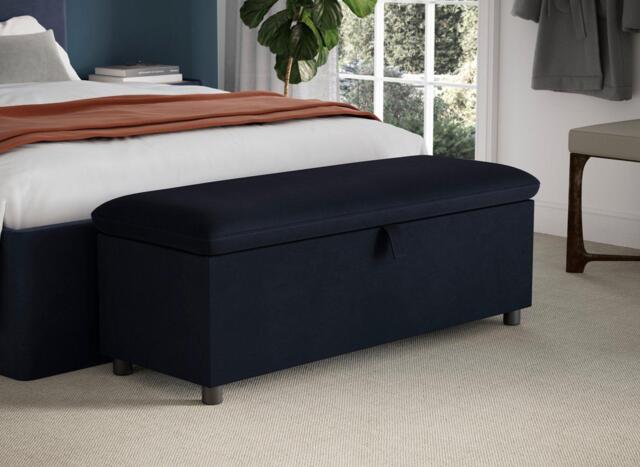 Silentnight Sydnie Upholstered Blanket Box - Blue - image 1