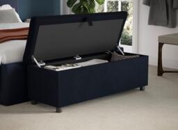 Silentnight Sydnie Upholstered Blanket Box - Blue - thumbnail 2