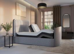 Alexis Adjustable TV Bed - 5'0 King - Grey - thumbnail 2