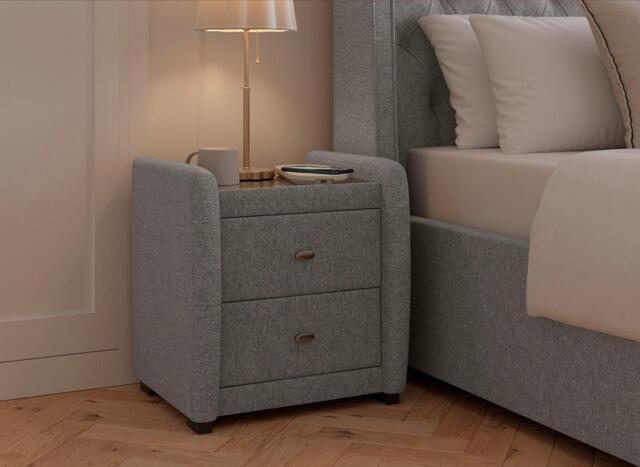 Deacon Bedside Table - Grey