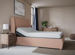 TEMPUR® Linford Sleepmotion Adjustable Upholstered Bed Frame - 6'0 Super king - Pink - thumbnail 3