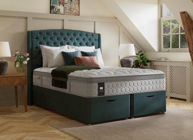 Sealy Ottoman Divan Base - 6'0 Super king - Grey