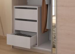 Theodore 3-Drawer Wardrobe Internal Drawers
