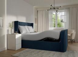 Foley Adjustable TV Bed - 6'0 Super king - Blue - thumbnail 2
