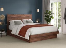 Lodge Platform Ottoman Bed Frame - 4'6 Double - Brown