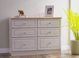 Texas 6-Drawer Chest - Cream - thumbnail 1