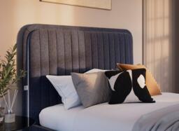 Alexis TV Bed - 6'0 Super king - Blue - thumbnail 4