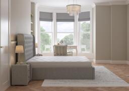 Deacon Sleepmotion Adjustable Upholstered Bed Frame - 5'0 King - Grey - thumbnail 2