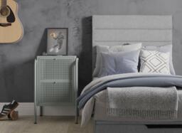 Sutton Upholstered Ottoman Bed Frame - 3'0 Single - Silver - thumbnail 4