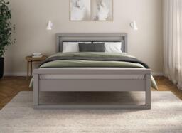 Wellow Wooden Bed Frame - 4'6 Double - Grey - thumbnail 2