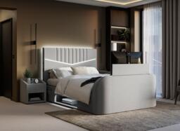 Quantum TV Bed - 4'0 Small double - Grey