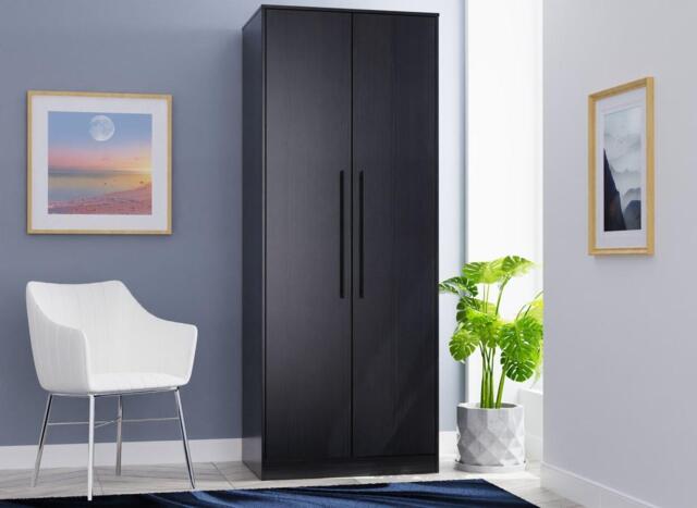 Oregon 2-Door Wardrobe - Black - image 1