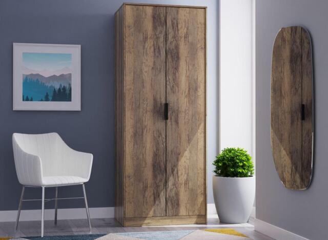 Dakota 2-Door Wardrobe - Brown - image 1