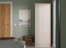 Texas 2-Door Wardrobe - Cream - thumbnail 1