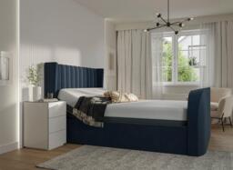 Foley Adjustable TV Bed - 5'0 King - Blue - thumbnail 3