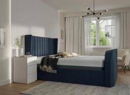 Foley Adjustable TV Bed - 5'0 King - Blue - thumbnail 2