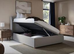 TEMPUR® Linford Upholstered Ottoman Bed Frame - 6'0 Super king - Grey - thumbnail 2