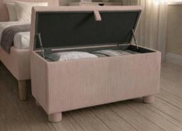 Darcie Upholstered Bunny Storage Box - Pink - thumbnail 2
