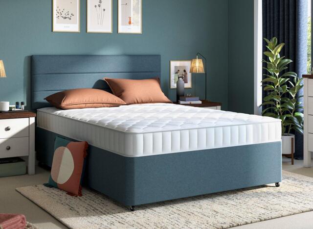 Dreams Workshop Divan Bed Base - 4'0 Small double - Blue