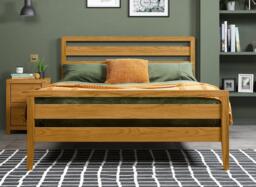 Woodstock Wooden Bed Frame - 5'0 King - Brown - thumbnail 2