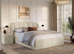 Amarilla Bouclé Ottoman Bed Frame - 6'0 Super king - Beige