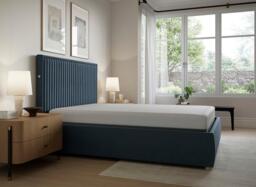 TEMPUR® Duxford Sleepmotion Adjustable Upholstered Bed Frame - 5'0 King - Blue - thumbnail 2
