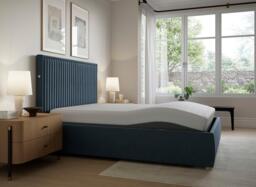 TEMPUR® Duxford Sleepmotion Adjustable Upholstered Bed Frame - 5'0 King - Blue - thumbnail 3