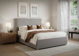 TEMPUR® Duxford Upholstered Ottoman Bed Frame - 6'0 Super king - Grey - thumbnail 1